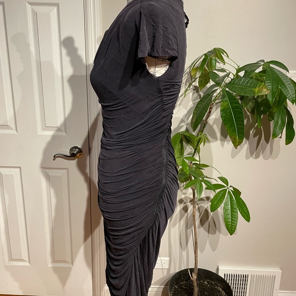 Vintage Ruched Asymmetric full Zip Twist Fit Bodice accordion Avant-G Minimalist - Picture 5 of 5